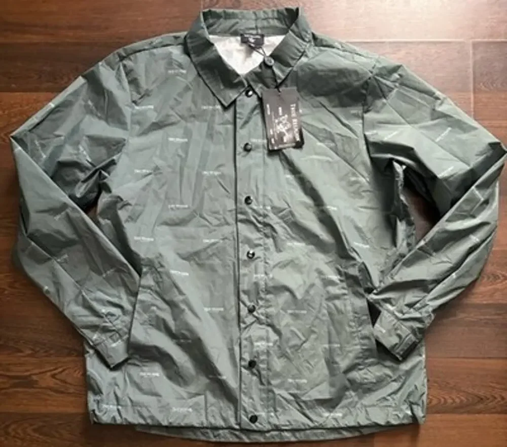 True Religion Monogram All Over Print Coach Jacket NWT L